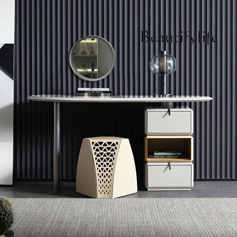 

XE Italian Minimalist Medieval Style Baking Paint Designer Dresser Makeup Table Light Luxury Small Apartment