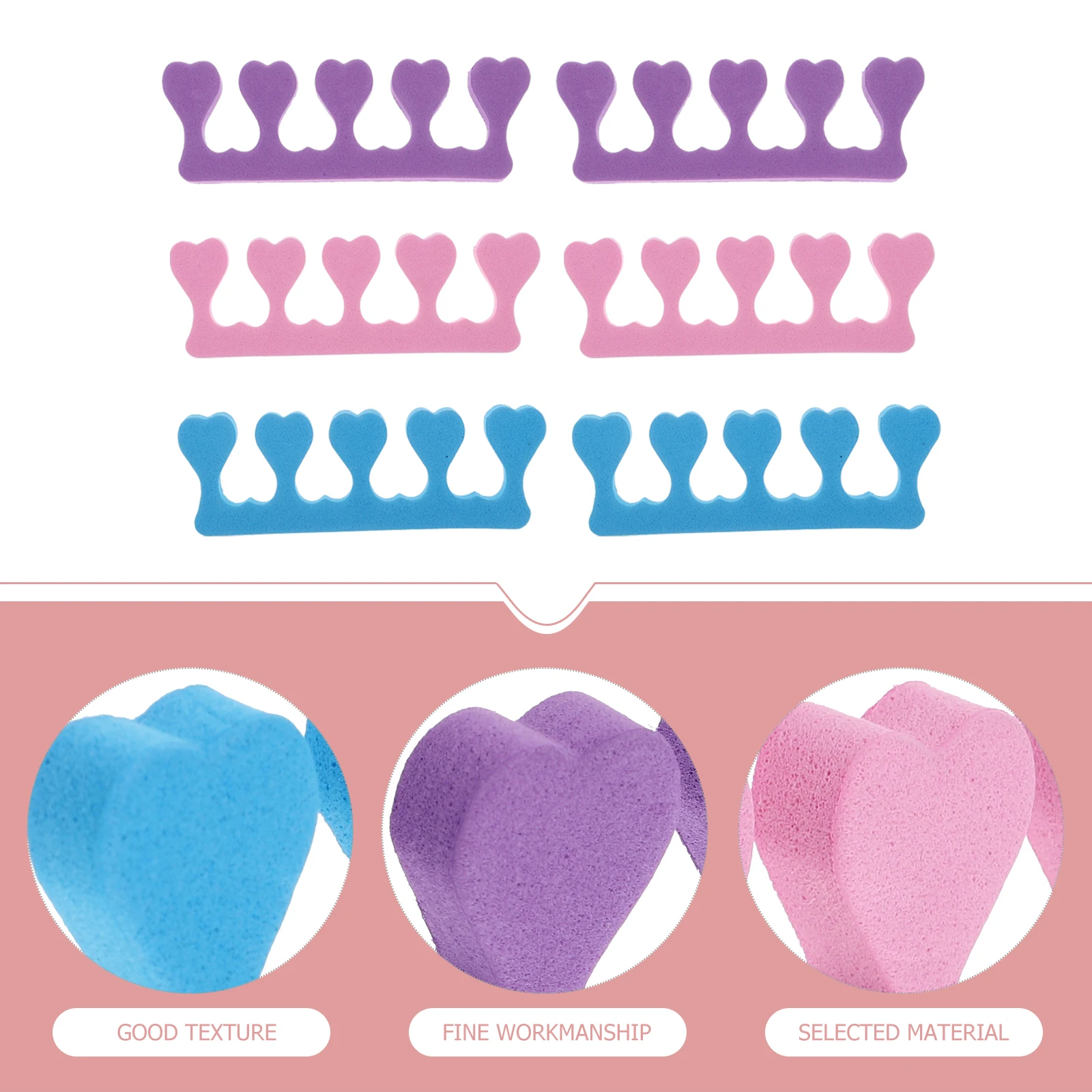 

90 Pcs Toe Splitter Finger Nail Supplies Manicure Separators Gasket Spacers for Nails