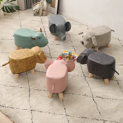 Knee Child Wooden Chairs Rabbit Dining Seat Kids Wood Seat Tables Nordic Baby Chair Toddler Teddy Chaise Enfant Room Furniture