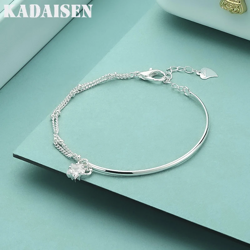 Bracelets en argent Sterling 925 avec étoiles en Zircon pour femmes, bijoux de créateur à la mode, cadeaux de fête et de mariage