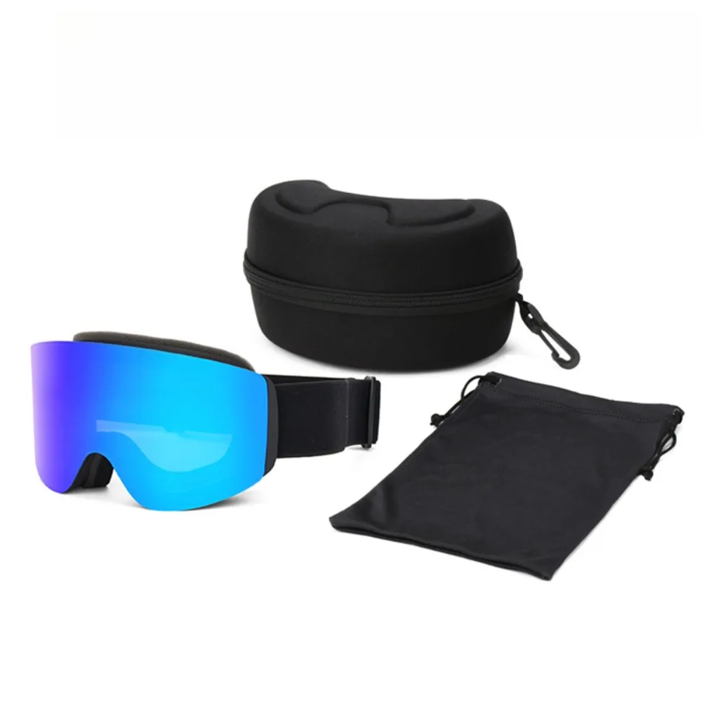 

Лыжные очки, маска для сноуборда для мужчин и женщин, с желтыми линзами, в комплекте с футляром, цилиндрические, с защитой от ультрафиолета, для взрослых