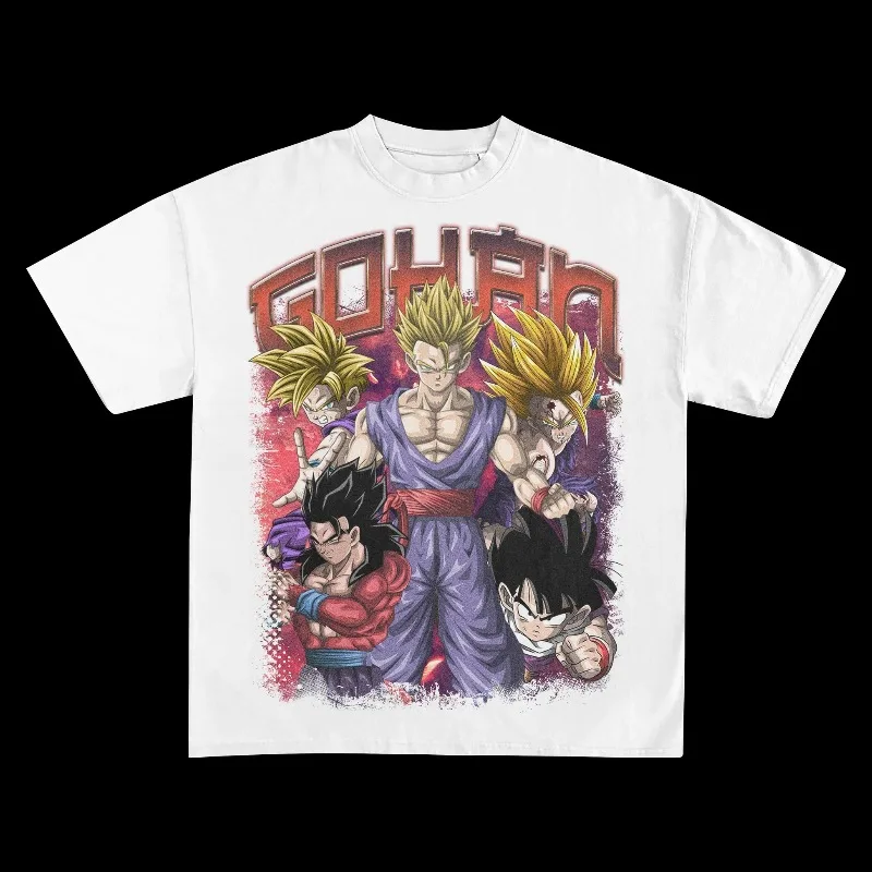 Zomer heren T-shirts Japanse Anime DRAGON BALL Print Kleding Harajuku Y2K Oversized Puur Katoen Mlae DBZ Mode Causale Slijtage