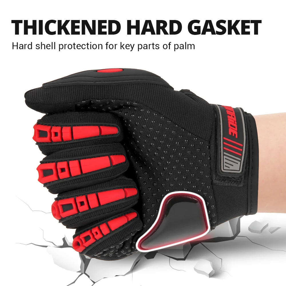 Guantes de dedo completo para motocicleta con pantalla táctil, equipo de protección para Moto de carreras, guantes de Motocross transpirables de verano para hombre