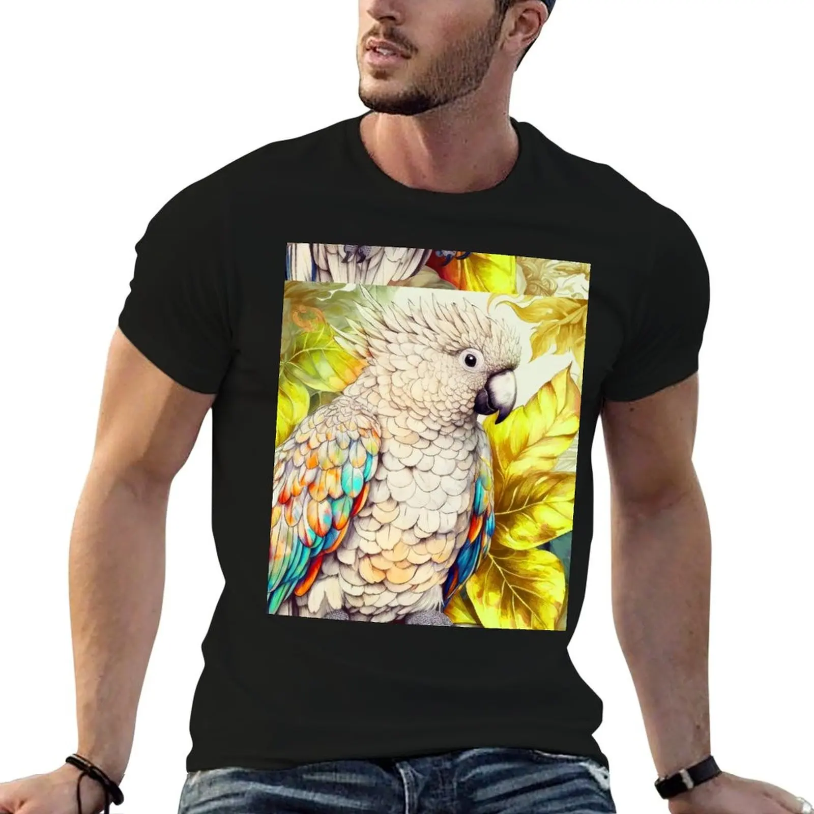 

Paradise Parrot T-Shirt anime stuff vintage clothes cheap stuff summer top clothes for men