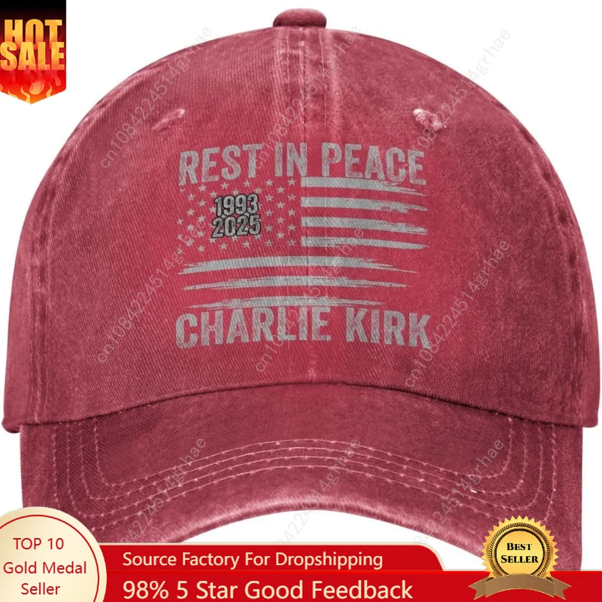 

Rest in Peace Charlie Kirk Hats for Men Charlie Kirk Ball Cap Rest in Peace Charlie Kirk
