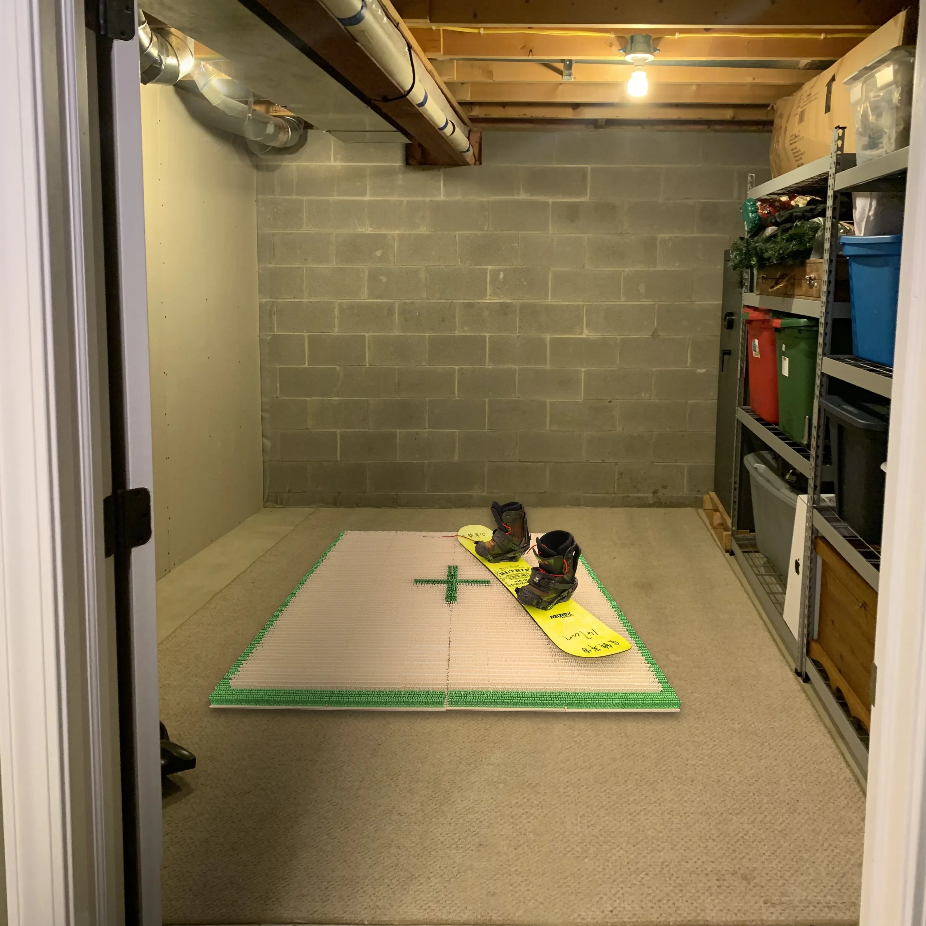 

JFdryski-1215h6PHsq2-56, Mat For Snowboard Trick At Home, 2.56 Sqm, Mushroom Ski Mat, Ground Ski Tricks Practice