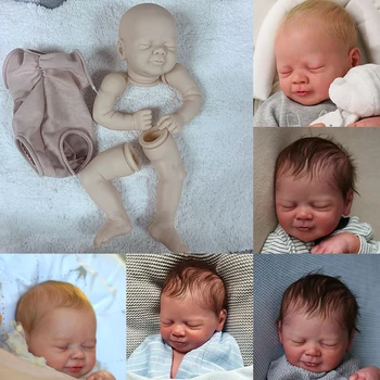 18 inch Vito reborn baby doll kit Relistic sleeping baby lifelike soft touch unfinished doll parts