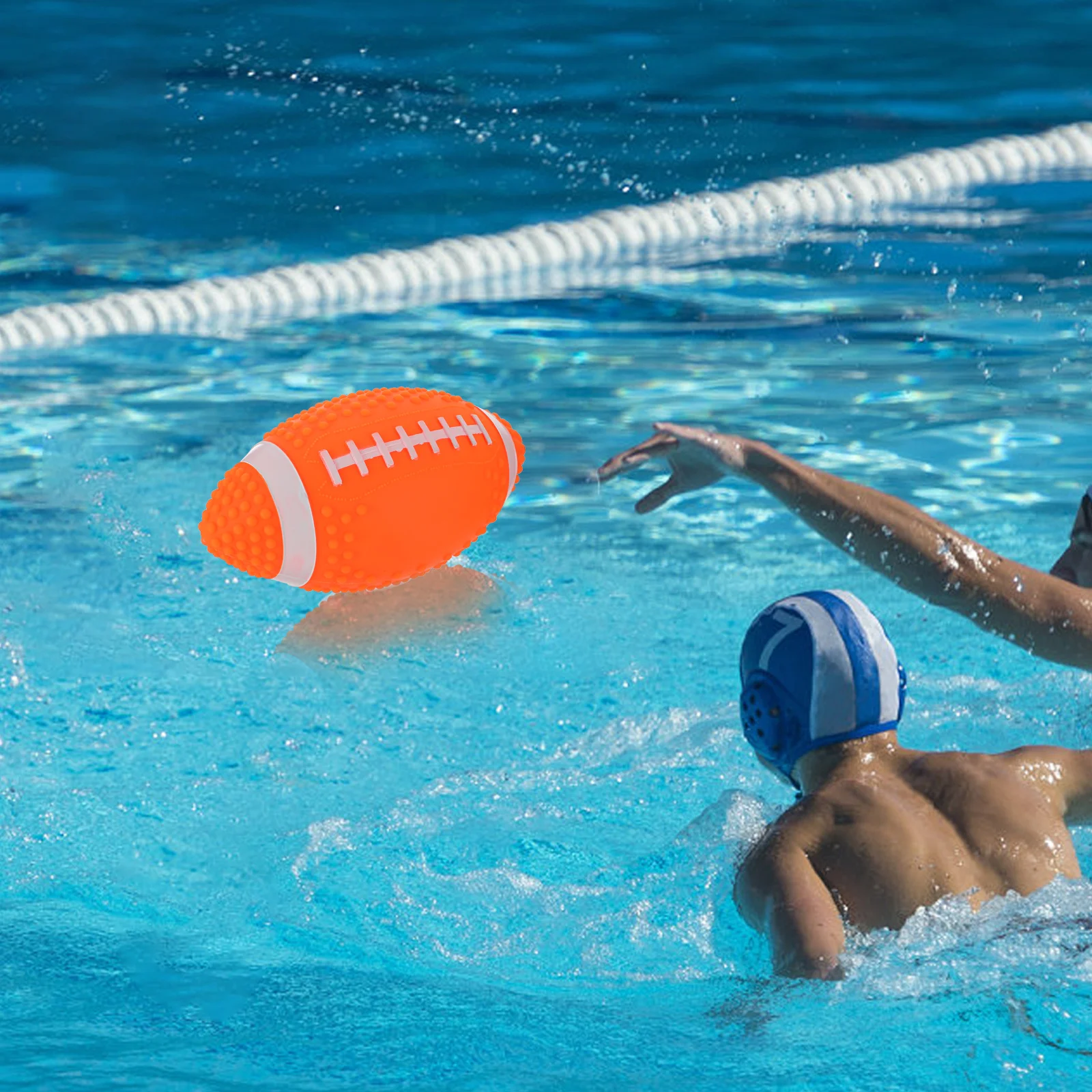 Cor brilhante inflável subaquático rugby piscina bola crianças natação verão praia festa jogar bola de praia brinquedo de rugby subaquático