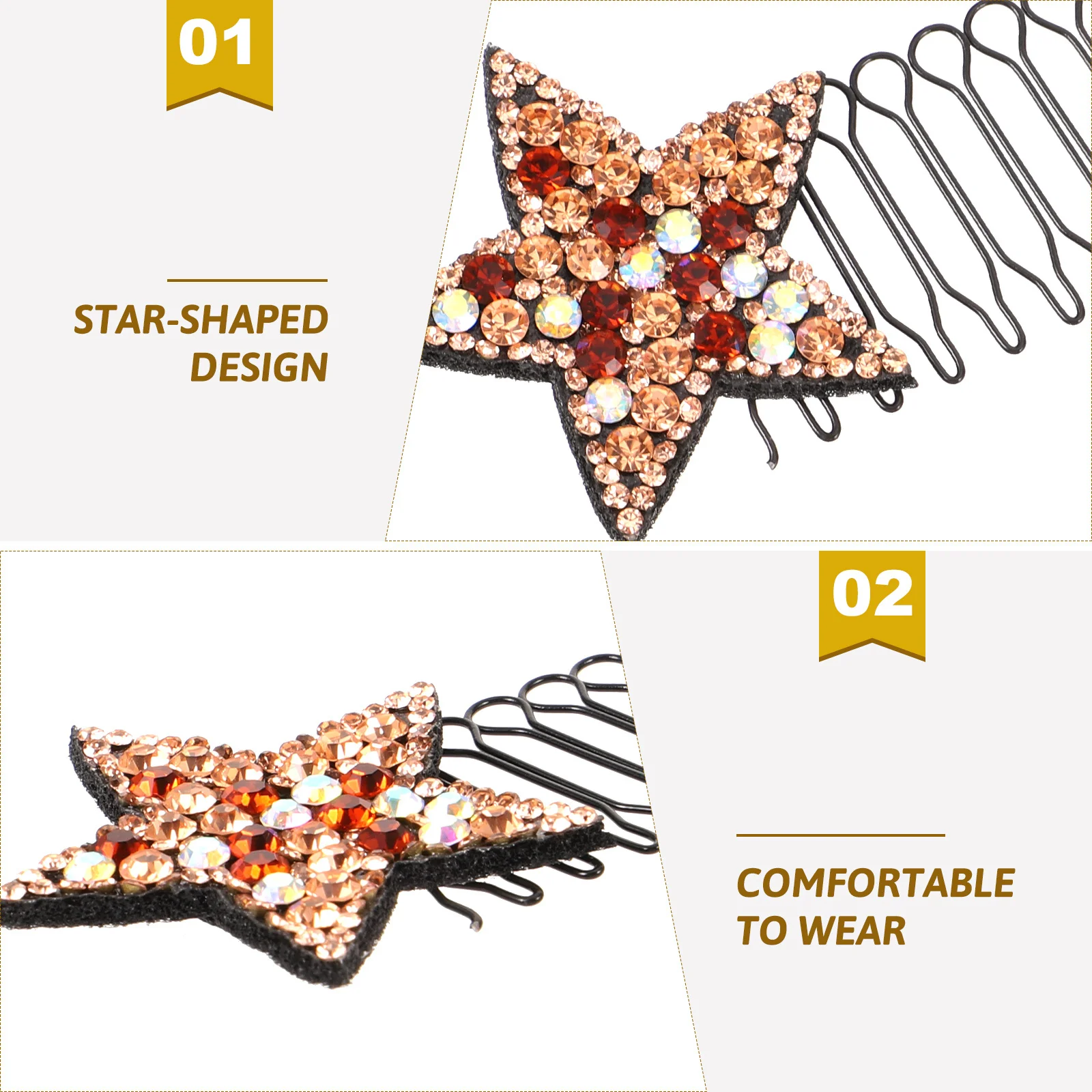 

Invisible Hair Clip Finisher Star Shape Lightweight Styling Pin Comfortable Hair Holder for Women Girls Mini Bangs Holder