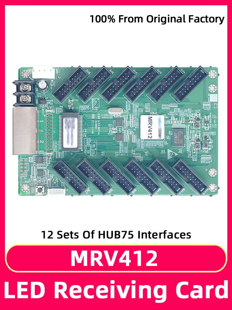 Novastar MRV412 Receiving Card LED Video Wall Controller Outdoor Indoor Display Screen RGB Matrix 12 HBU75 Full Color Module