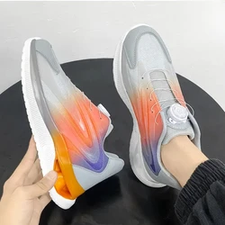 Oversize Men Free Running Shoes Men Sneakers Rotating Button Jogging Sports Shoes Outdoor Athletic Training Shoes Male Footwear