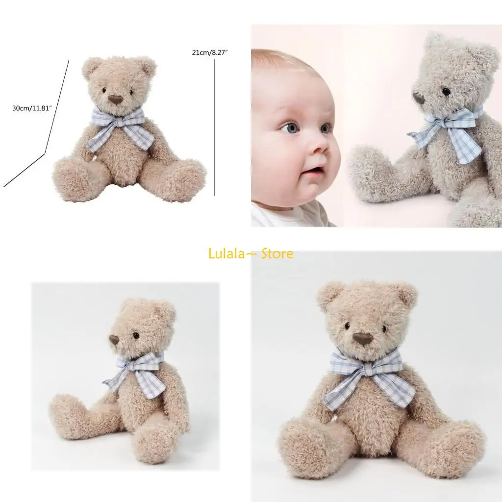 

Y4QA Soft Stuffed Bear Plush Dolls Children Sleeping and Playing Toy Home Decor