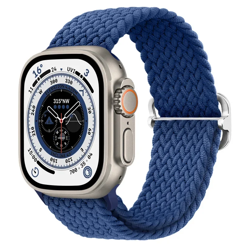 Nylon Loop Strap for Apple Watch Band 9 8 7 45mm 41mm Ultra2 49mm Bracelet Wristband iWatch 6 5 4 SE2 44mm 40mm 42mm Belt Correa