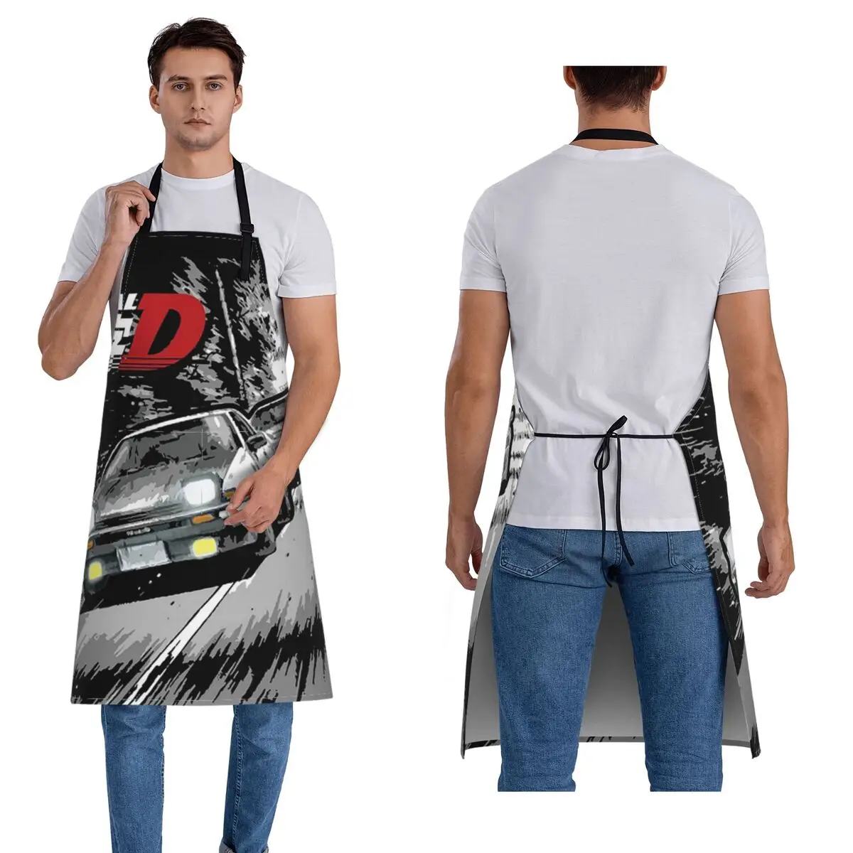 

Initial D - Mountain Drift Racing AE86 Apron Chef Cooking Baking Tablier Sleeveless Bib Kitchen Cleaning Pinafore for Women Men