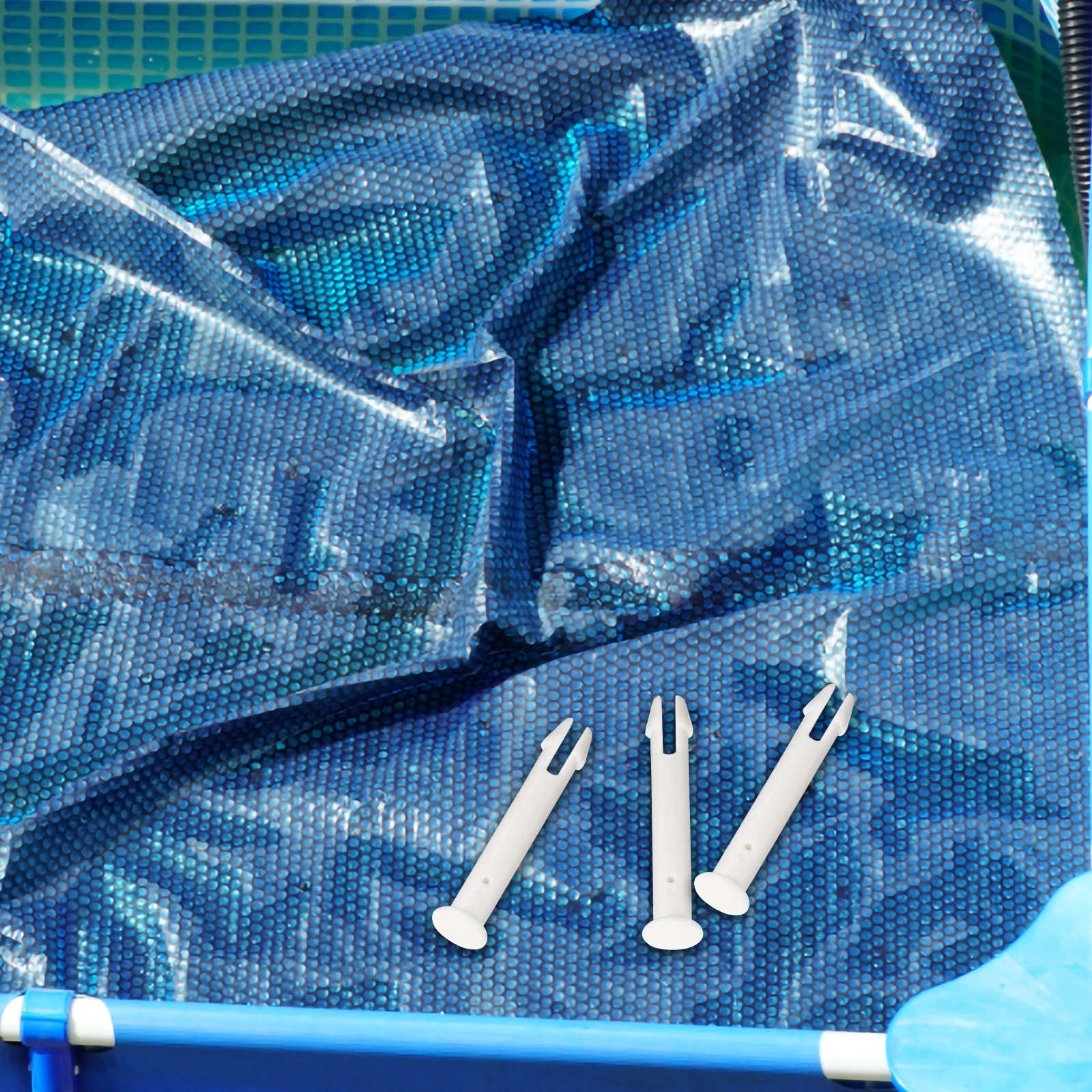 

12pcs Pool Connector Pins Plastic Connecting Swimming Pool Accessories 2.36 Inch White Long Replacements For