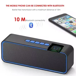 Wireless Outdoor Bluetooth Speaker HD Subwoofer English Mini Audio Support TF USB Disk FM AUX Portable Music Player Hot Sale New