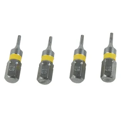 Puntas de destornillador Torx magnéticas, juego de brocas Torx, T20, T25, T40, T15, 25mm, 1/4 pulgadas, piezas de cabeza de destornillador eléctrico, 4 piezas