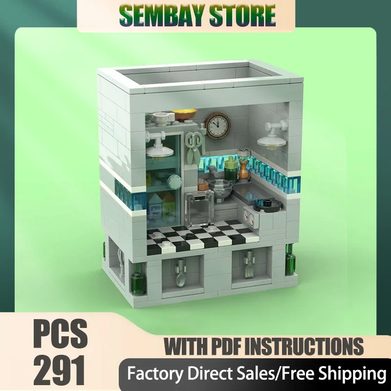 

Street View Moc Building Bricks Modular Kitchen for Kitchen Robot Model Technology Blocks Christmas DIY Toy Construction Gifts