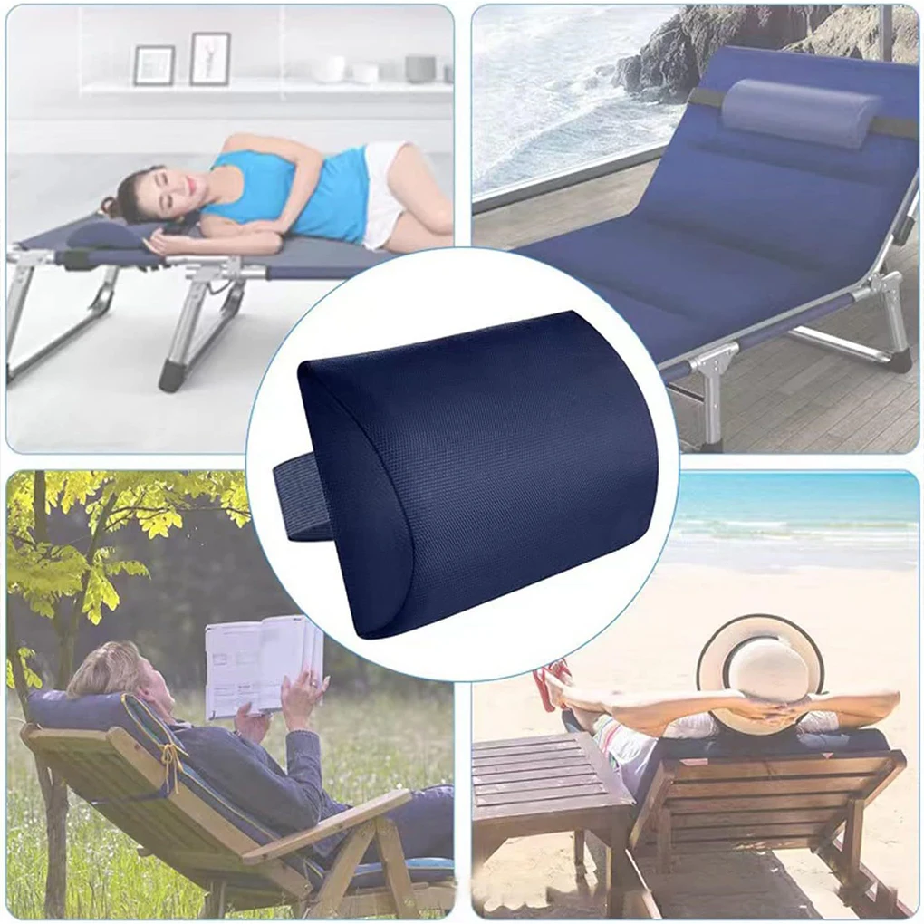New Garden Lounger Cushion Neck Pillow Recliner Headrest Beach Chair Pillow Camp Terrace Lounge Chair Lunch Break Rest Pillow
