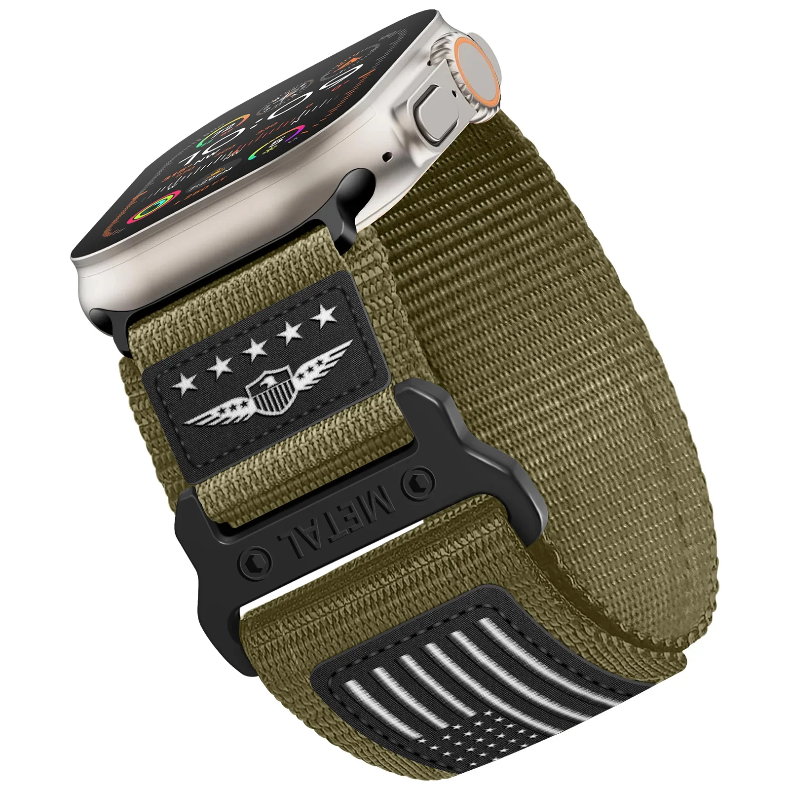 

Sport Woven Nylon Strap for Apple Watch Ultra 2 Band 49mm 45mm 46mm 44mm Leather correa bracelet iWatch series 9 7 6 5 3 8 se 10