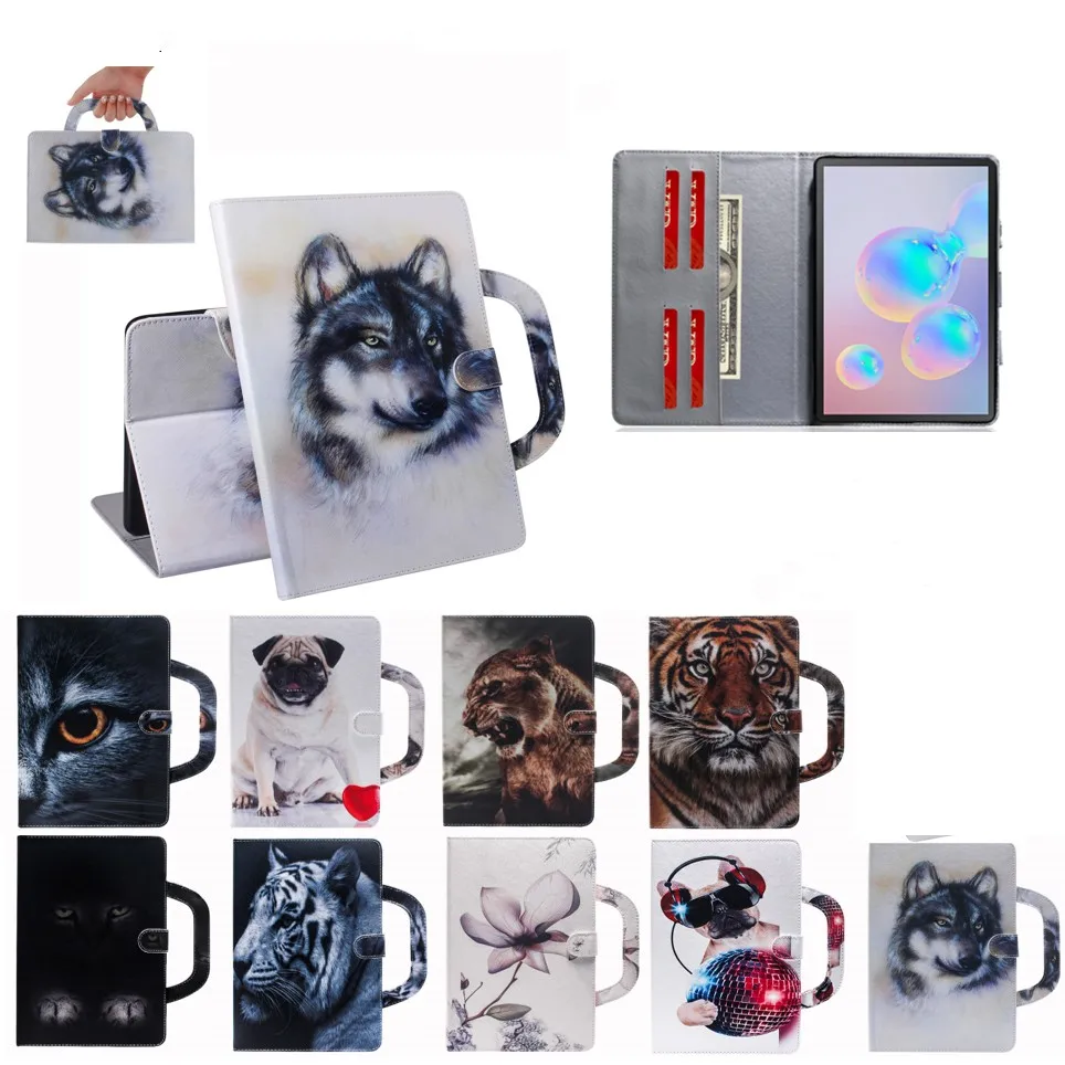 For Samsung Galaxy Tab A7 10.4inch 2020 T500 T505 Animal PU Tablet Case for samsung S7 11 2020 T870 A 8.4 T307 S6 lite 10.4 P610