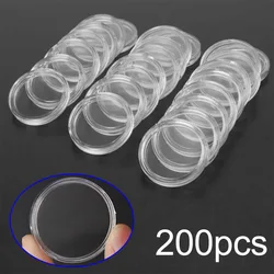 100Pcs Clear Coin Capsule Containers Bescherming Dozen Houders 30Mm Plastic Muntautomaat