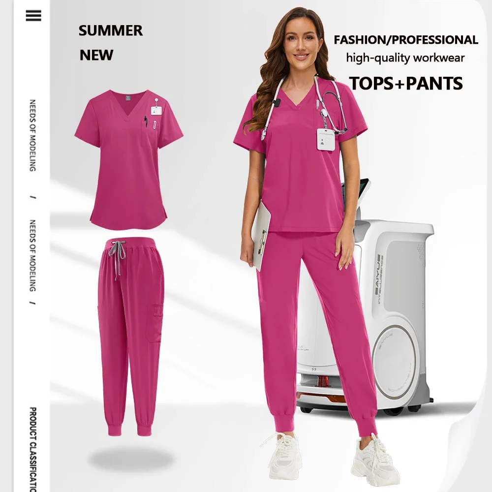 Scrubs Women Beauty SPA Uniform Pet Clinic Store Veterinary Dentistry Work Clothes Set High-quality Medical Nurse Uniform Unisex