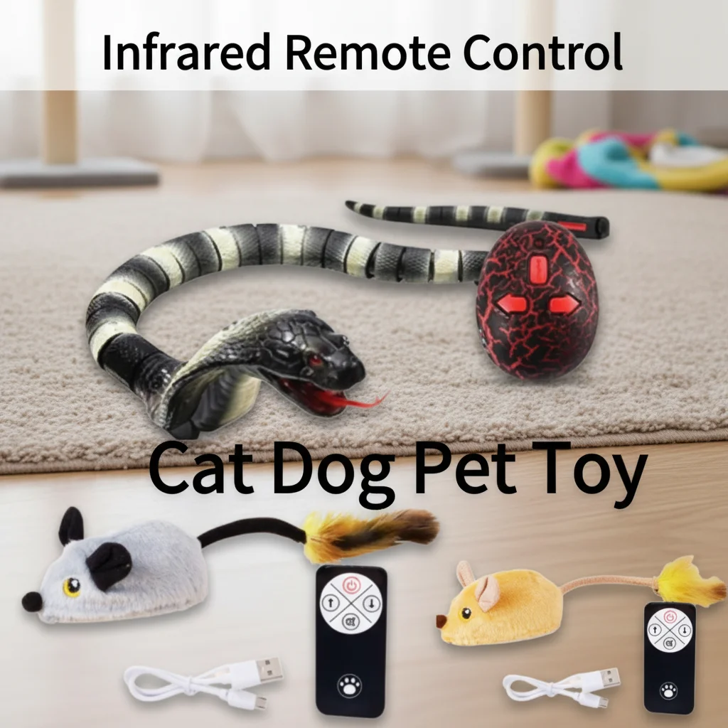 

Infrared Remote Control Animal Cobra Insect Cockroach Caterpillar Cat Dog Pet Toy Prank Novel and Interesting Gift for Children