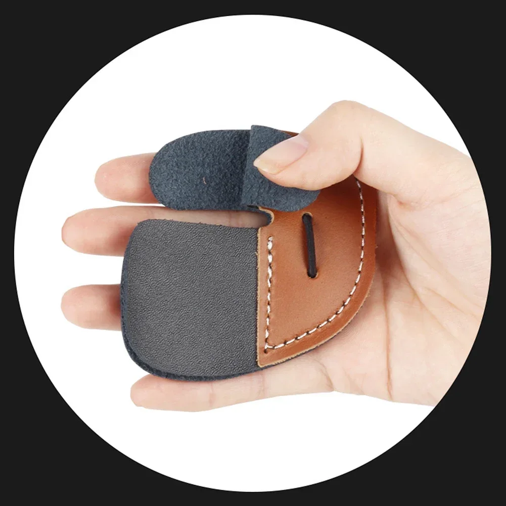 High Quality Finger Guard Long-term Wearing Reduce Pain Thickened 17.3g Brown Leather Material Better Protect Fingers