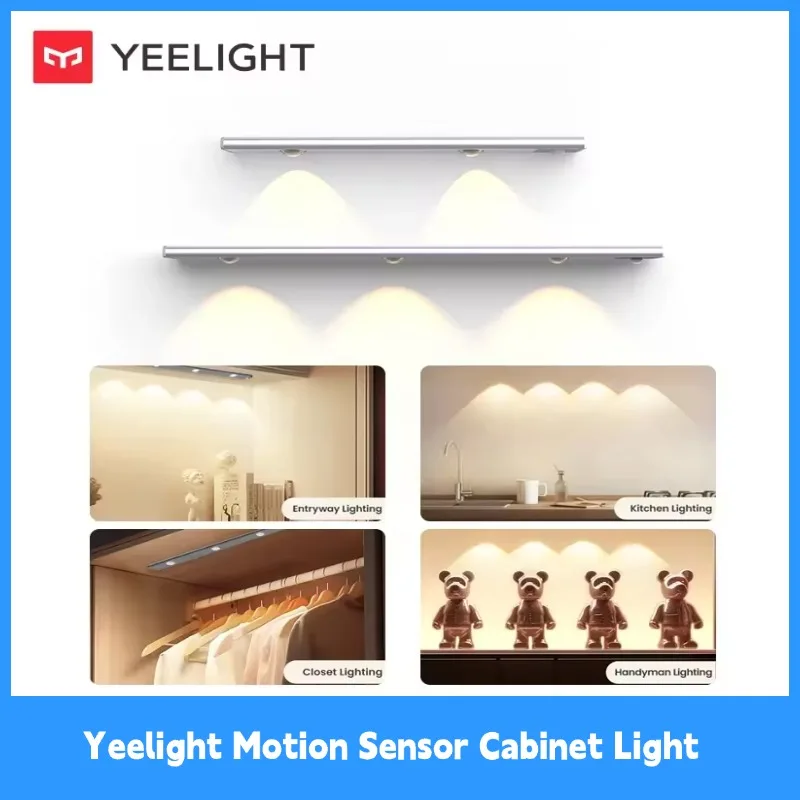 Yeelight Motion Sensor Cabinet Light Bar A28 A42 Body Induction Light Sensor Type-C Rechargeable LED Night Lamp Sunset 2700K