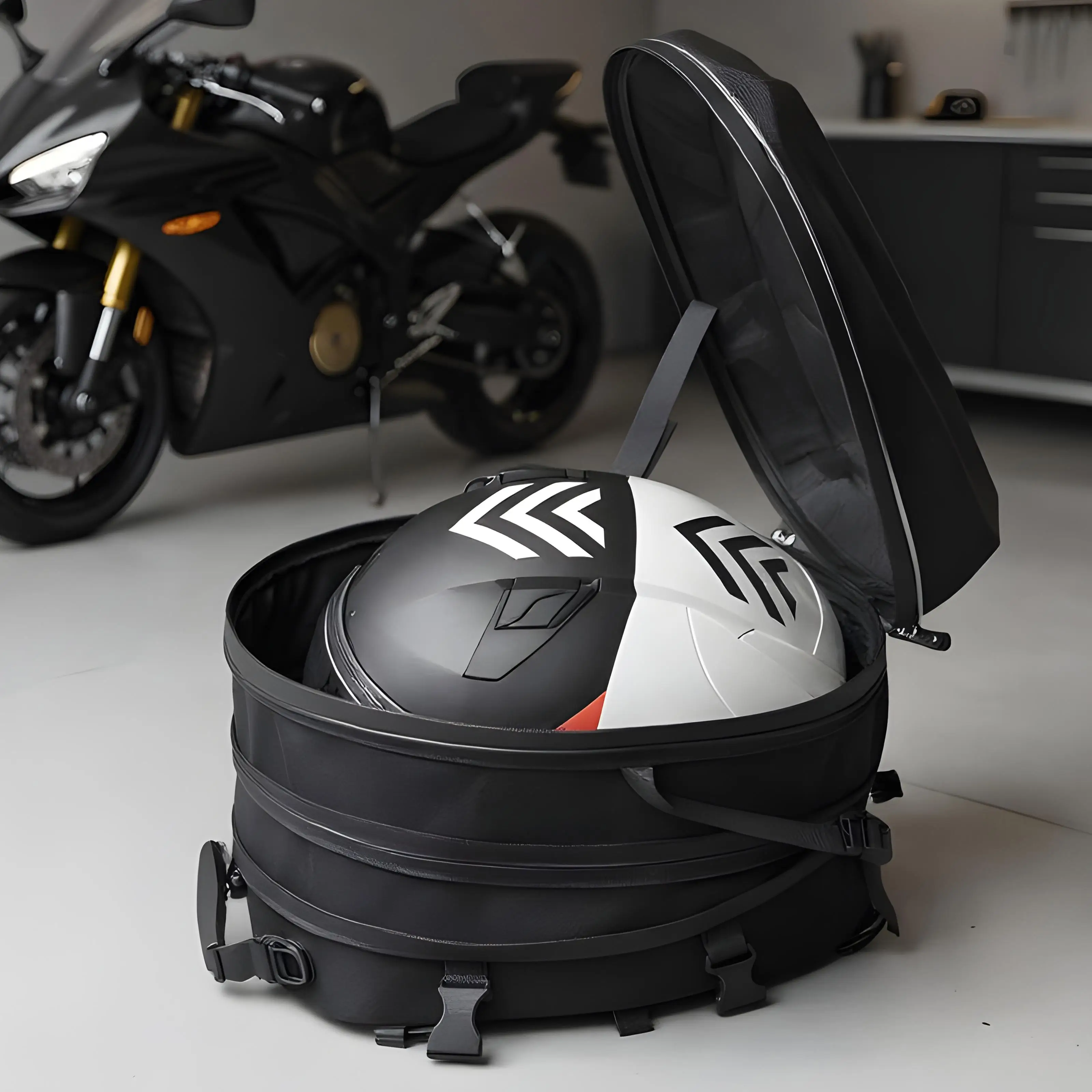 

Motorcycle Tail Bag 20L-28L Expandable Hard Shell Backpack Waterproof Motorcycle Helmet Bag For Motorbike Scooter Dirt Bike