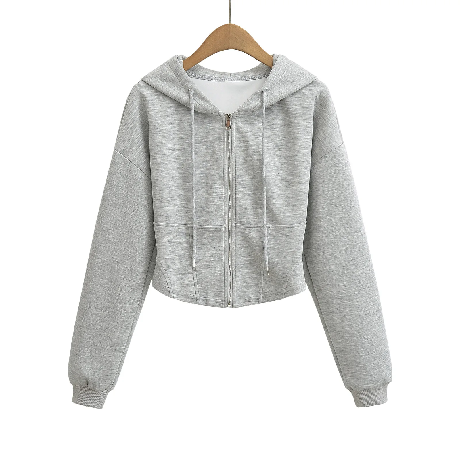 Sudadera con capucha de estilo americano para mujer, chaqueta ajustada con cremallera, estilo Pure Spice Girl, otoño 2024