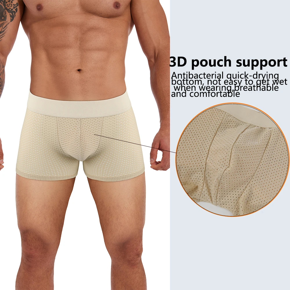 Mannen Hip Lift Body Shaper Spons Fake Butt Padded Boxer Briefs uitgehold Ademend Afslanken Ondergoed Lichaam Vormgeven Enhancement