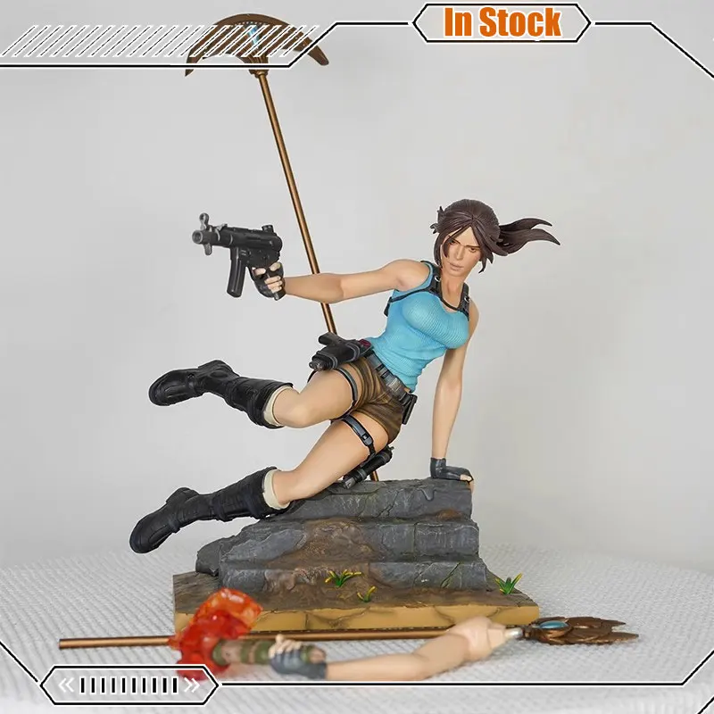 Figuras de Anime de la película Play Arts The Tomb Raider, figura de acción de Laura Lara Croft, modelo coleccionable, colección de muñecos, juguete, regalo de cumpleaños