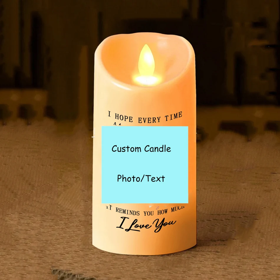 

Customized Flameless LED Candles With Personalized Photo and Text,Commemorative Candles,Sympathy Gifts For Pet Lovers