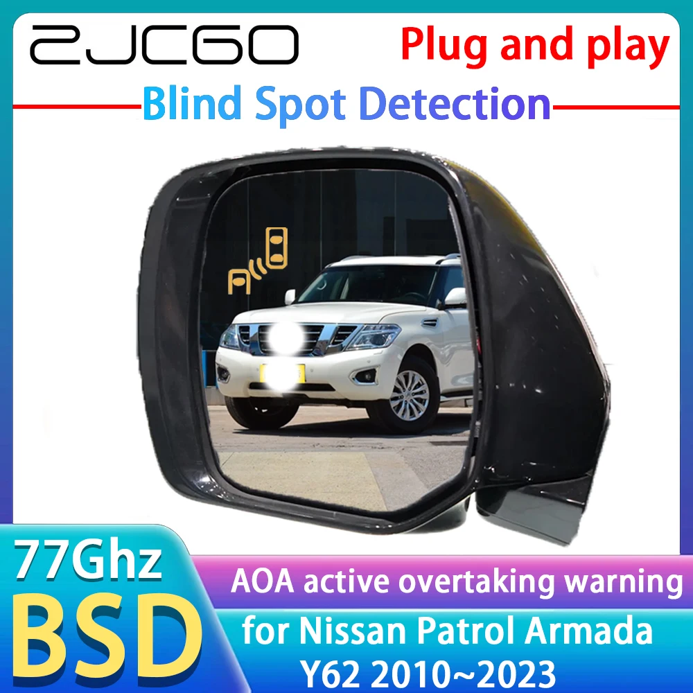 77GHz Radar Detector BSD Blind Spot Detective Alert Mirror Assistance Accessories For Nissan Patrol Armada Y62 2010~2023