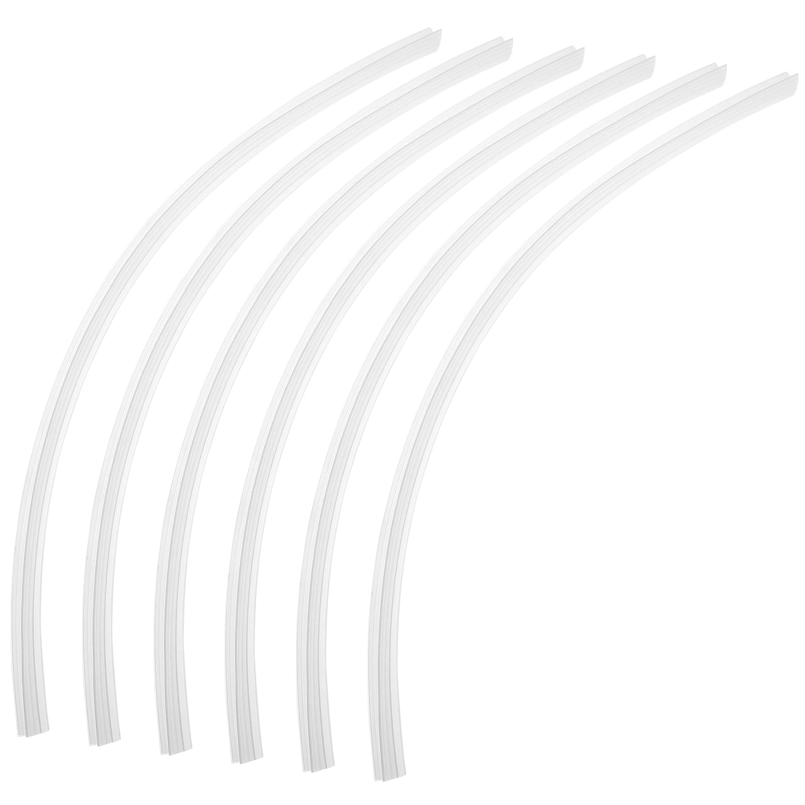 

6pcs Silicone Sealing Strip For Bathroom Waterproof Rubber Strip Flexible Shower Door Seal Glass Door Water Barrier Bendable