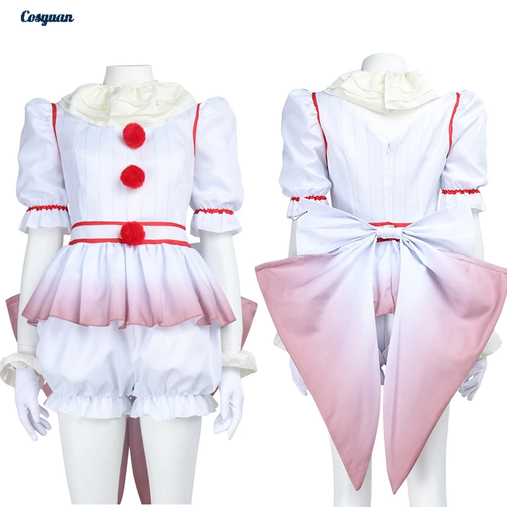 

Костюм для косплея Пенни Уайза из фильма «Ужас» 2: топ, брюки, одежда для женщин, наряд для вечеринки, ролевых игр, Хэллоуина, карнавала, комплекты