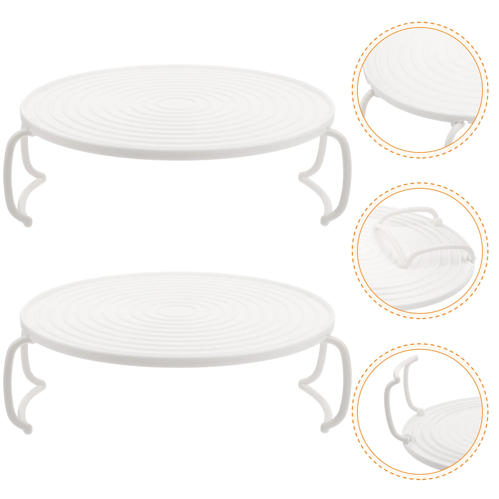 

2 Pcs Microwavable Shelf Steamer Steaming Tray Vegetable Stoneware Wave Microwave Cooker White Dish