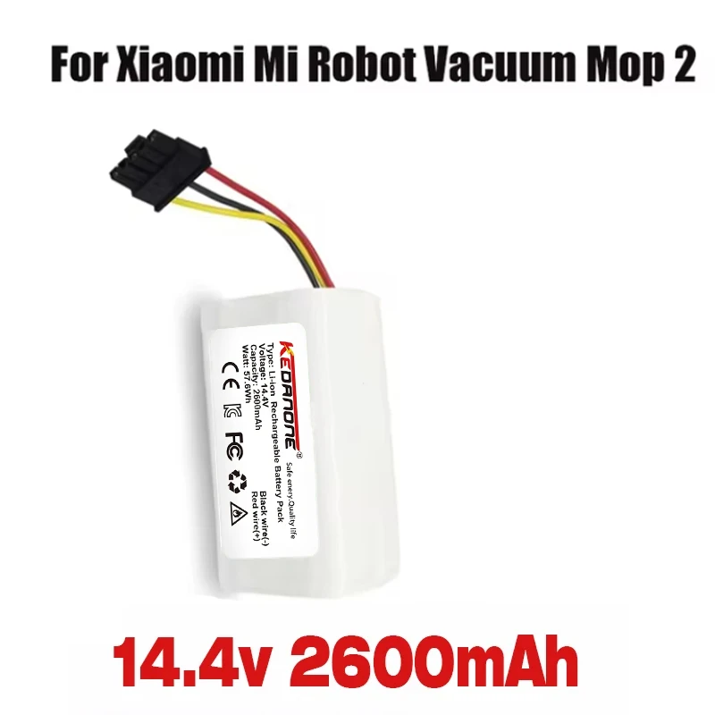 

Original Li-ion Rechargeable Battery for Xiaomi Mijia Mop 2 Lite Robot Vacuum Cleaner Parts MJSTL Battery Charging 2600mAh