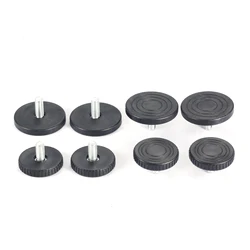 4 pezzi piedini di livellamento neri piedini per mobili regolabili M8 * 18mm vite su mobili base scorrevole diametro 40mm 50mm per gambe di mobili