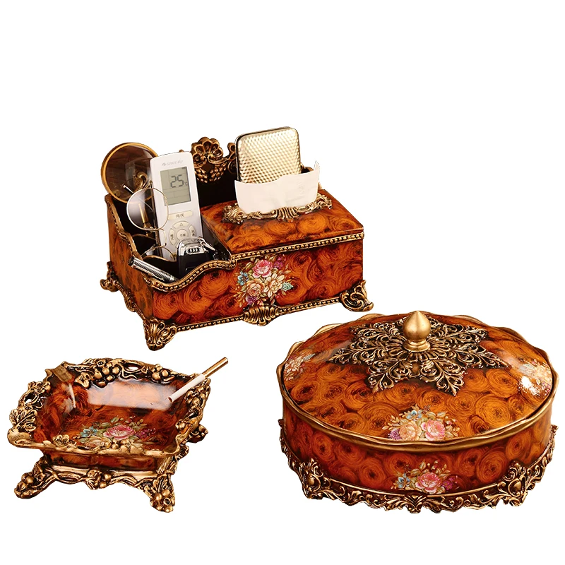 

European Fruit Bowl Set,Home Accessories, Ornaments, Living Room Coffee Table, Home Multifunctional Tissue Box, Sm
