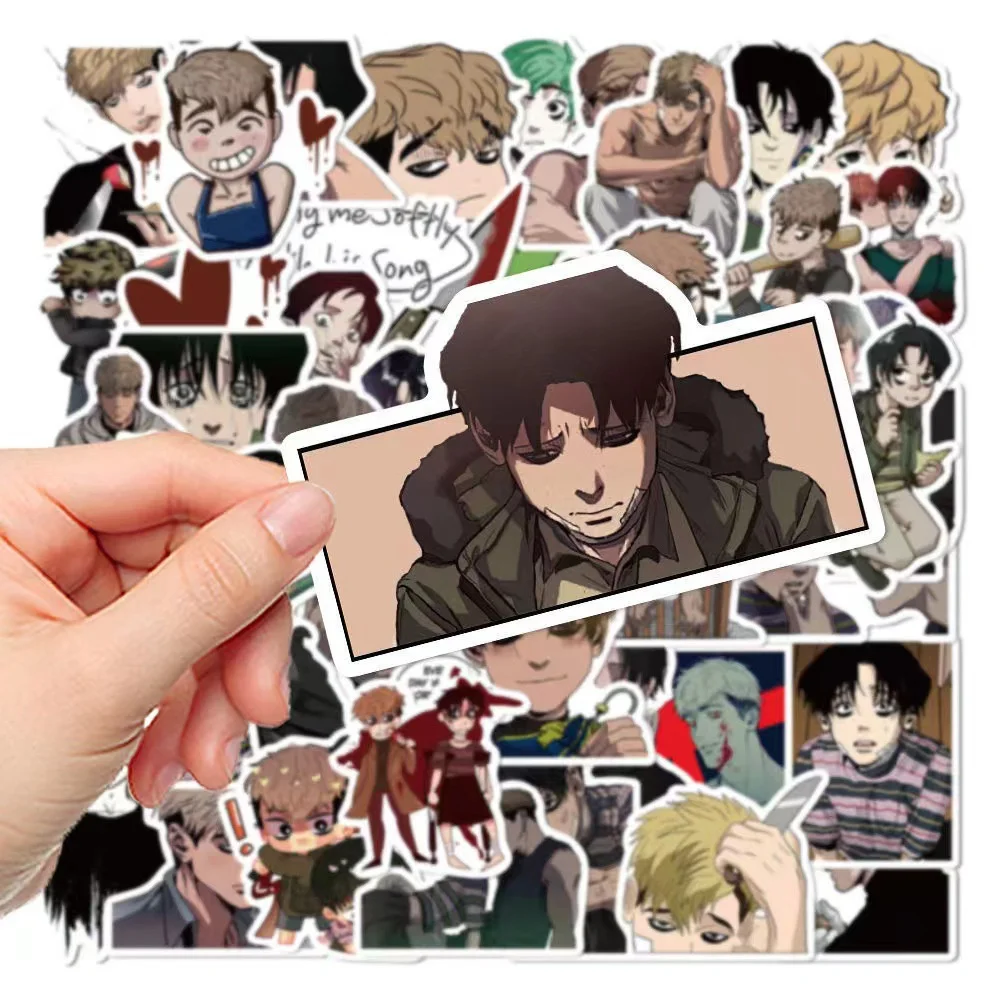 50PCS Cartoon Anime Kill Tracker Graffiti Waterproof Sticker Creative Trendy Fridge Skateboard Guitar Helmet Decoration Sticker