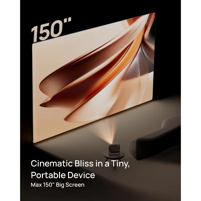 Build-in Adjustable Stand 2024 NEW Portable Projector, 1080P Resolution Outdoor Projector