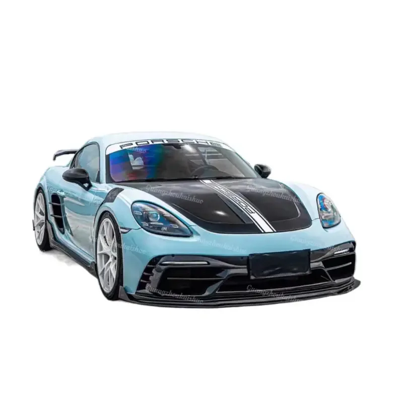 

For 718 Upgraded TAKD Style Dry Carbon Fiber Body Kit Front Lip Rear Spoiler Side Skirts Bodykit