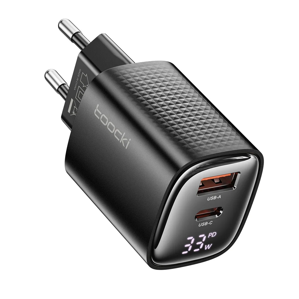 Toocki 33W GaN USB-C Зарядное устройство с дисплеем QC3.0 PD для iPhone и Android — фото товара
