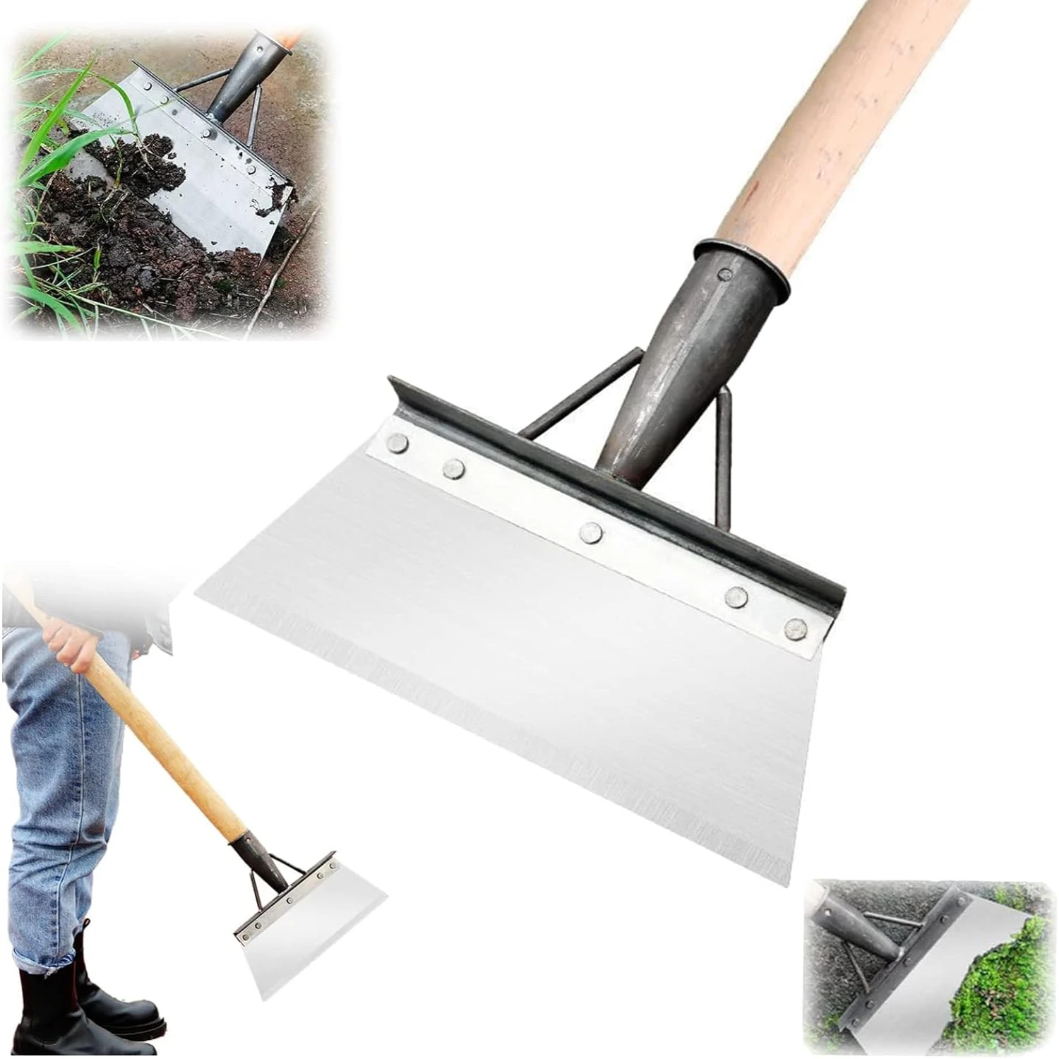 

Multifunctional Cleaning Shovel, Multifunctional Garden Cleaning Shovel Flat Shove,Shovels for Gardening Digging Weeding Tool,Fa