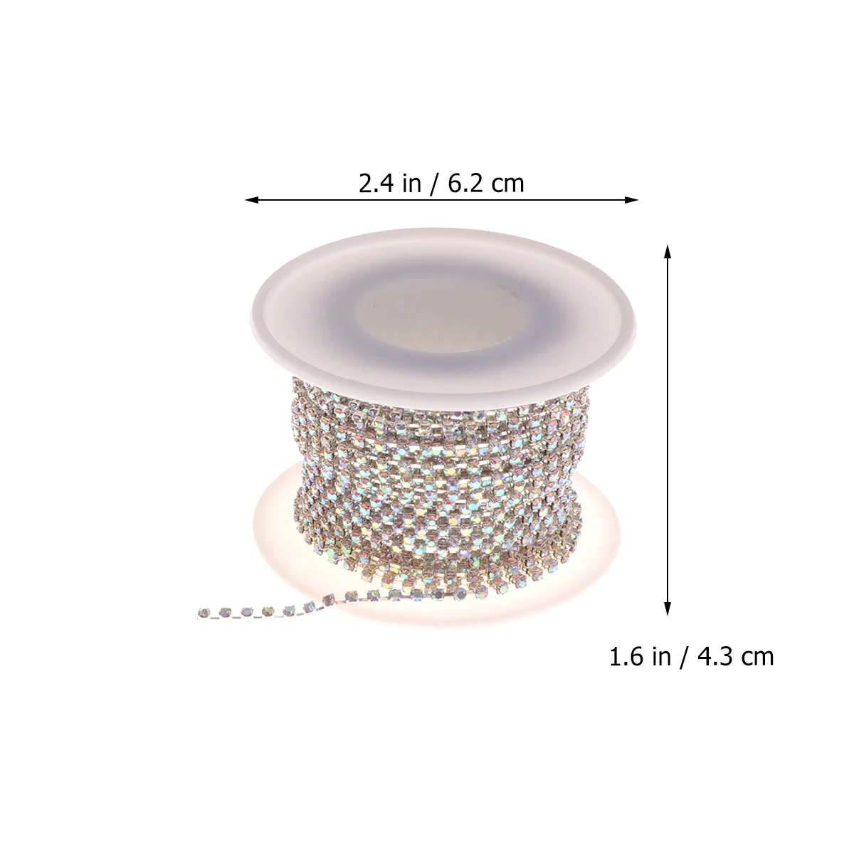 

Rhinestone Chain Trim Craft Sewing White AB Drill Plating Silver DIY Claw Shoe Decoration Crystal Chain Accessories