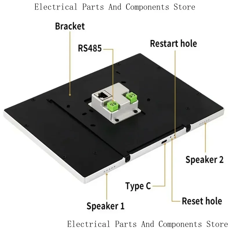 YC-SM10P Automação residencial Tela IPS de 10 polegadas Tela de paisagem Android AIO POE Tablet Montagem interna