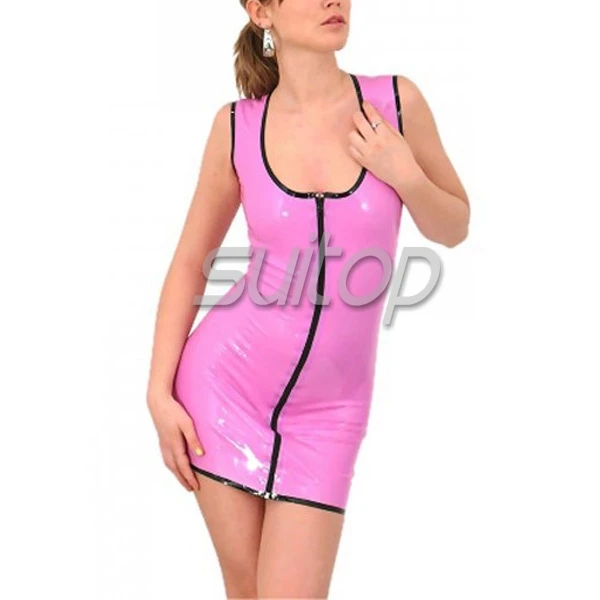 

sexy Latex dress with front zip